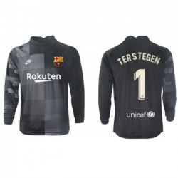 Nogometni Dresovi FC Barcelona Vratar Ter Stegen 1 Gostujući dres 2021-2022 Dugi Rukav