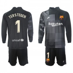 Nogometni Dresovi FC Barcelona Vratar Ter Stegen 1 Dječji Gostujući dres 2021-2022 Dugi Rukav