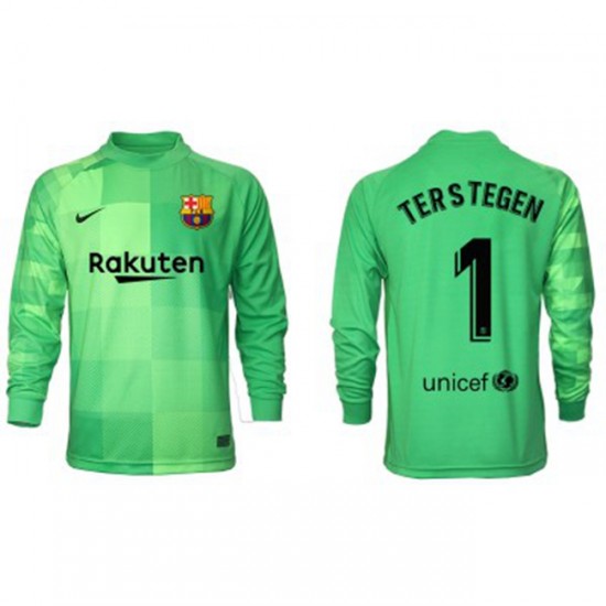 Nogometni Dresovi FC Barcelona Vratar Ter Stegen 1 Treći dres 2021-2022 Dugi Rukav