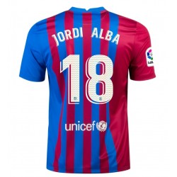 Nogometni Dresovi FC Barcelona Jordi Alba 18 Domaći dres 2021-2022 Kratkih Rukava