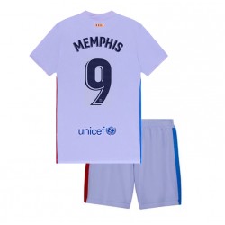 Nogometni Dresovi FC Barcelona Memphis Depay 9 Dječji Gostujući dres 2021-2022 Kratkih Rukava