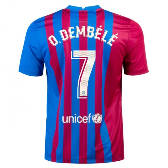 Nogometni Dresovi FC Barcelona O. Dembele 7 Domaći dres 2021-2022 Kratkih Rukava