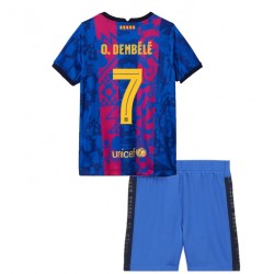 Nogometni Dresovi FC Barcelona O. Dembele 7 Dječji Treći dres 2021-2022 Kratkih Rukava