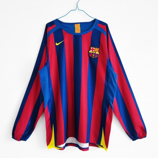 Nogometni Dresovi FC Barcelona Retro Domaći dres 2005-2006 Dugi Rukav