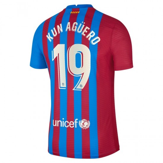 Nogometni Dresovi FC Barcelona Sergio Aguero 19 Domaći dres 2021-2022 Kratkih Rukava