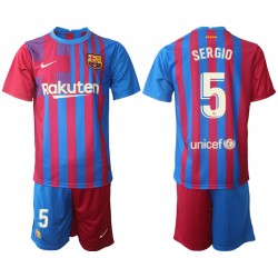 Nogometni Dresovi FC Barcelona Sergio Busquets 5 Dječji Domaći dres 2021-2022 Kratkih Rukava