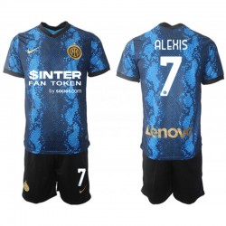 Nogometni Dresovi Inter Milan Alexis Sanchez 7 Dječji Domaći dres 2021-2022 Kratkih Rukava