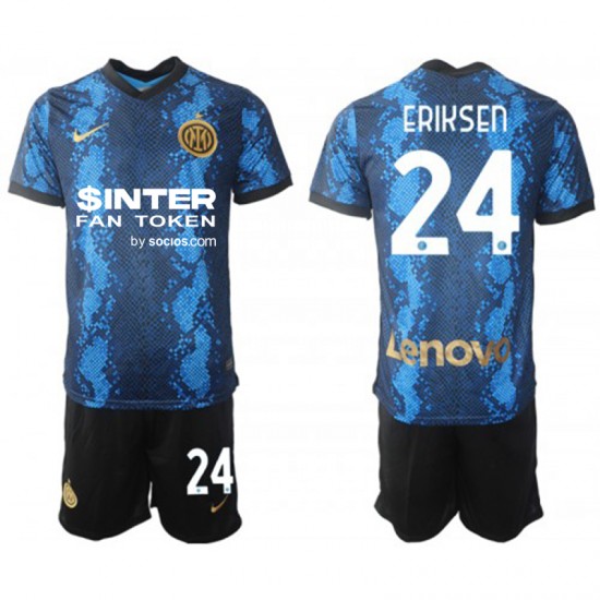 Nogometni Dresovi Inter Milan Christian Eriksen 24 Dječji Domaći dres 2021-2022 Kratkih Rukava