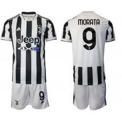 Nogometni Dresovi Juventus Alvaro Morata 9 Dječji Domaći dres 2021-2022 Kratkih Rukava