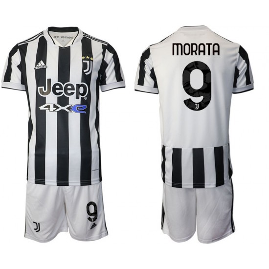 Nogometni Dresovi Juventus Alvaro Morata 9 Dječji Domaći dres 2021-2022 Kratkih Rukava