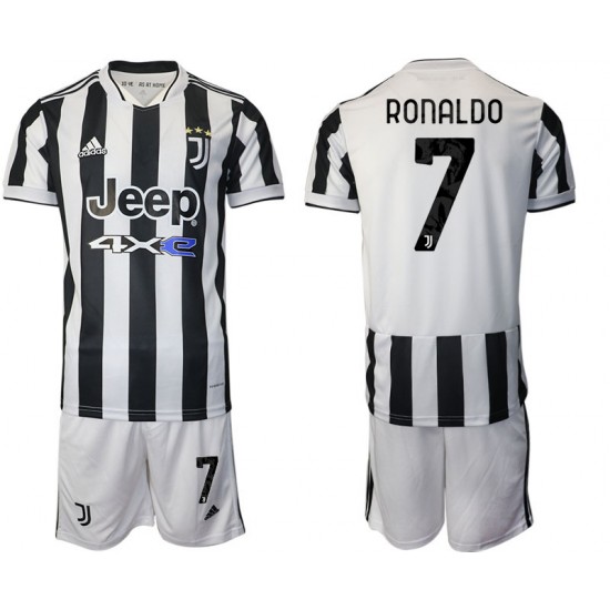 Nogometni Dresovi Juventus Cristiano Ronaldo 7 Dječji Domaći dres 2021-2022 Kratkih Rukava