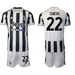 Nogometni Dresovi Juventus Federico Chiesa 22 Dječji Domaći dres 2021-2022 Kratkih Rukava