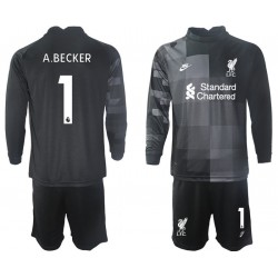 Nogometni Dresovi Liverpool Vratar A.BECKER 1 Dječji Treći dres 2021-2022 Dugi Rukav
