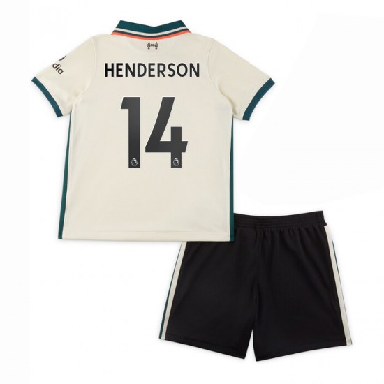Nogometni Dresovi Liverpool Henderson 14 Dječji Gostujući dres 2021-2022 Kratkih Rukava