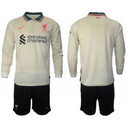 Nogometni Dresovi Liverpool Dječji Gostujući dres 2021-2022 Dugi Rukav