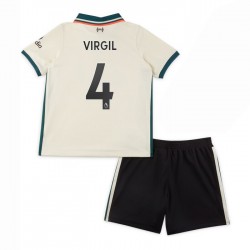Nogometni Dresovi Liverpool Virgil van Dijk 4 Dječji Gostujući dres 2021-2022 Kratkih Rukava