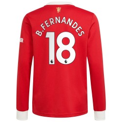 Nogometni Dresovi Manchester United Bruno Fernandes 18 Domaći dres 2021-2022 Dugi Rukav