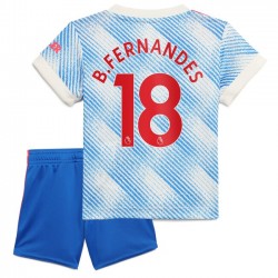 Nogometni Dresovi Manchester United Bruno Fernandes 18 Dječji Gostujući dres 2021-2022 Kratkih Rukava