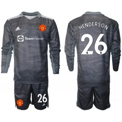 Nogometni Dresovi Manchester United Dean Henderson 26 Vratar Dječji Gostujući dres 2021-2022 Dugi Rukav