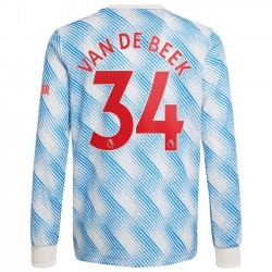 Nogometni Dresovi Manchester United Donny Van De Beek 34 Gostujući dres 2021-2022 Dugi Rukav