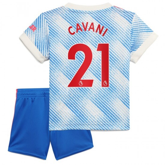 Nogometni Dresovi Manchester United Edinson Cavani 21 Dječji Gostujući dres 2021-2022 Kratkih Rukava