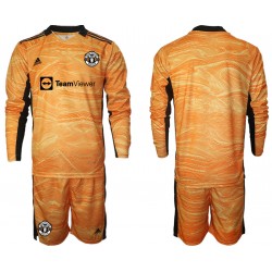 Nogometni Dresovi Manchester United Vratar Dječji Domaći dres 2021-2022 Dugi Rukav