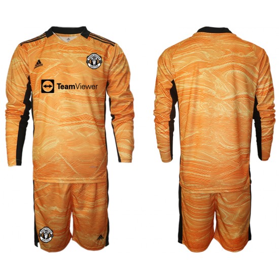 Nogometni Dresovi Manchester United Vratar Dječji Domaći dres 2021-2022 Dugi Rukav