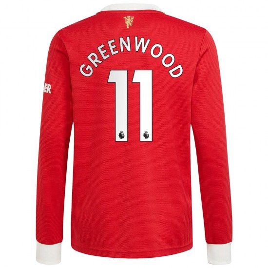 Nogometni Dresovi Manchester United Mason Greenwood 11 Domaći dres 2021-2022 Dugi Rukav