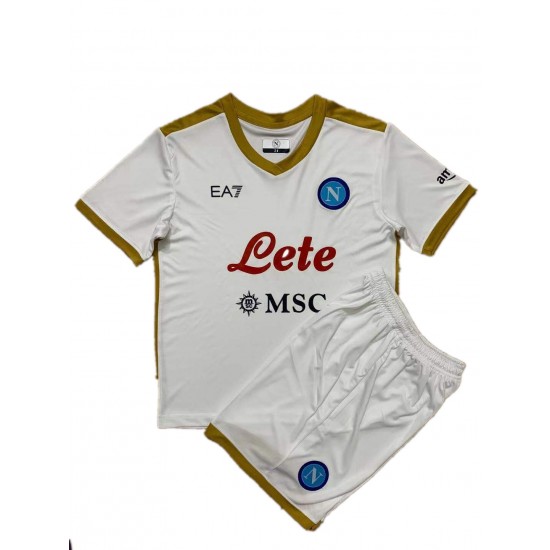 Nogometni Dresovi SSC Napoli Dječji Gostujući dres 2021-2022 Kratkih Rukava