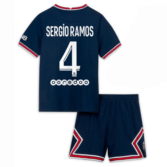 Nogometni Dresovi Paris Saint-Germain Sergio Ramos 4 Dječji Domaći dres 2021-2022 Kratkih Rukava