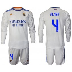 Nogometni Dresovi Real Madrid Alaba 4 Dječji Domaći dres 2021-2022 Dugi Rukav