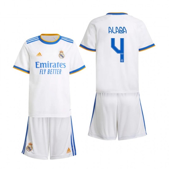Nogometni Dresovi Real Madrid David Alaba 4 Dječji Domaći dres 2021-2022 Kratkih Rukava