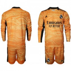 Nogometni Dresovi Real Madrid Vratar Dječji Gostujući dres 2021-2022 Dugi Rukav