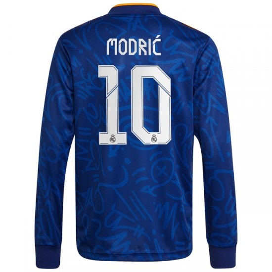 Nogometni Dresovi Real Madrid Luka Modrić 10 Gostujući dres 2021-2022 Dugi Rukav