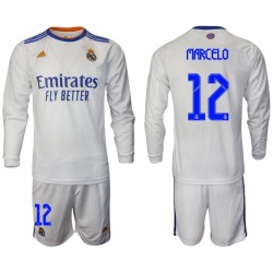 Nogometni Dresovi Real Madrid Marcelo 12 Dječji Domaći dres 2021-2022 Dugi Rukav