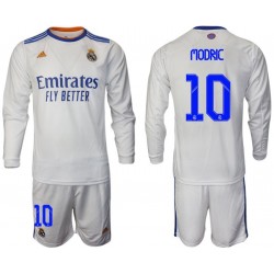Nogometni Dresovi Real Madrid Modric 10 Dječji Domaći dres 2021-2022 Dugi Rukav