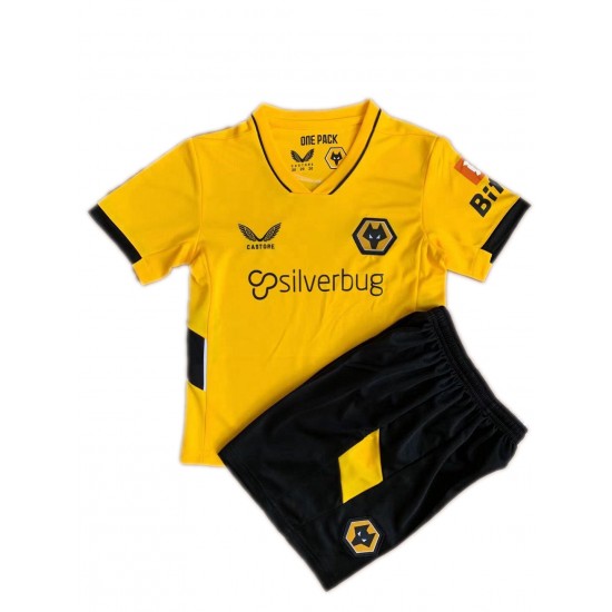 Nogometni Dresovi Wolverhampton Wanderers Dječji Domaći dres 2021-2022 Kratkih Rukava