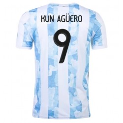 Nogometni Dresovi Argentina Kun Aguero 9 Domaći dres 2021 Kratkih Rukava