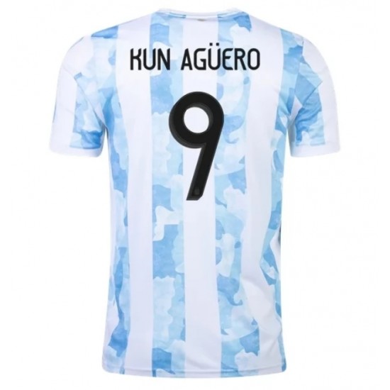 Nogometni Dresovi Argentina Kun Aguero 9 Domaći dres 2021 Kratkih Rukava