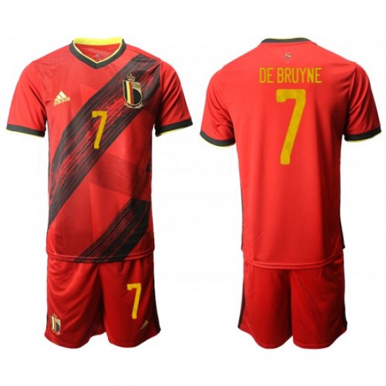 Nogometni Dresovi Belgija Kevin De Bruyne 7 Dječji Domaći dres Euro 2020 Kratkih Rukava