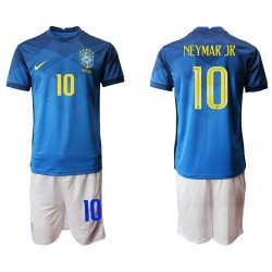 Nogometni Dresovi Brazil Neymar JR 10 Dječji Gostujući dres 2020-2021 Kratkih Rukava
