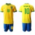 Nogometni Dresovi Brazil Neymar JR 10 Dječji Domaći dres 2020-2021 Kratkih Rukava