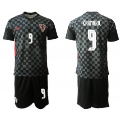 Nogometni Dresovi Hrvatska Andrej Kramaric 9 Dječji Gostujući dres Euro 2020 Kratkih Rukava