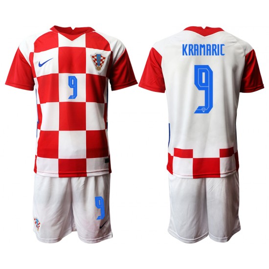 Nogometni Dresovi Hrvatska Andrej Kramaric 9 Dječji Domaći dres Euro 2020 Kratkih Rukava