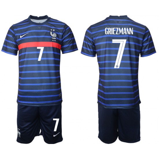 Nogometni Dresovi Francuska Antoine Griezmann 7 Dječji Domaći dres Euro 2020 Kratkih Rukava