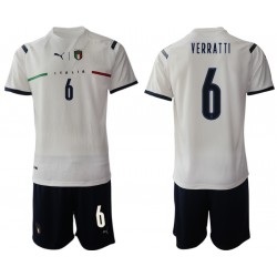 Nogometni Dresovi Italija Marco Verratti 6 Dječji Gostujući dres 2021-2022 Kratkih Rukava