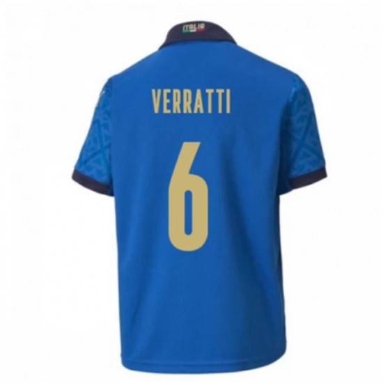 Nogometni Dresovi Italija Verratti 6 Domaći dres Euro 2020 Kratkih Rukava