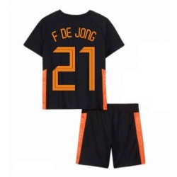 Nogometni Dresovi Nizozemska Frenkie de Jong 21 Dječji Gostujući dres Euro 2020 Kratkih Rukava