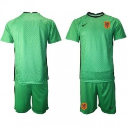 Nogometni Dresovi Nizozemska Vratar Dječji Gostujući dres Euro 2020 Kratkih Rukava