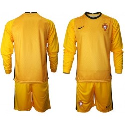 Nogometni Dresovi Portugal Vratar Dječji Gostujući dres Euro 2020 Dugi Rukav